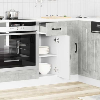 vidaXL - Onderkast - Kalmar - bewerkt - hout - betongrijs