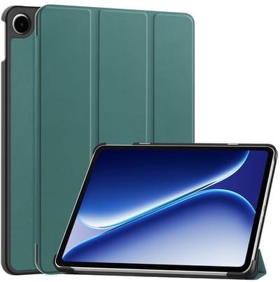 Coverup Tablethoes geschikt voor OnePlus Pad Go 2 Hoesje - Tri-Fold Book Case met Wake/Sleep - Groen