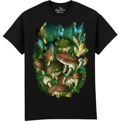 Paddestoelen Shrooms The Coloured House T-shirt M