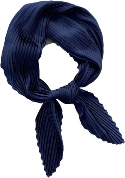 Satijnen Sjaal Dames - Vierkante Foulard - Mode Accessoire - Geplooide Print - 70cm - Veelkleurig