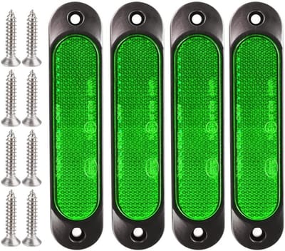 4 Stuks Groene 12V-24V LED Markerlichten voor Trailer, Achterlichten en Parkeer Signalen voor Vrachtwagen, Bus en Boot