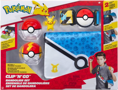 Pokémon - Bandolier Set - Pikachu with Poké Ball, Fast Ball & Pikachu Themed Belt & Bandolier