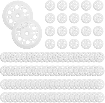 Dailygoods- Isolatieplaten 100 stuks - Kunststof Onderlegplaten - Polypropyleen - Diameter 4,5 cm - Duurzaam - Goede Schokabsorptie - Isolatieschijven