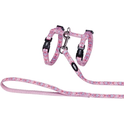Kattenriemen en -harnassen Nobby Pet Flower Pink