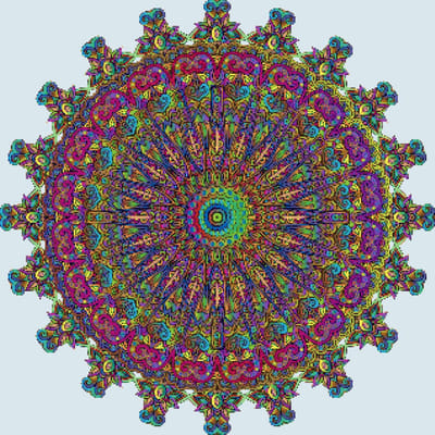 MyHobby Borduurpakket – Mandala 60x60 cm - Aida borduurstof 5,5 kruisjes/cm (14 count) - Telpatroon - Borduurgaren - Borduurnaald - Handleiding - Voor Beginners & Gevorderden - Complete borduurset
