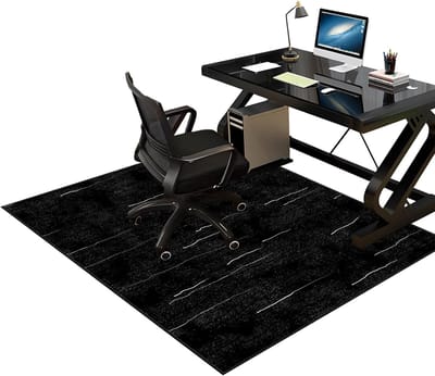 Vloerbeschermer Bureau - Onderlegger Stoel - Vloer Kantoor - Antislip TPR Onderkant - 100 x 120 cm - Grijs