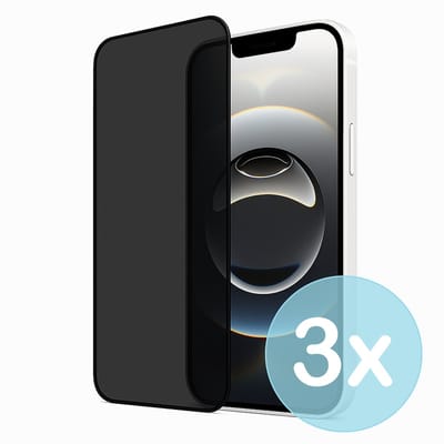 Privacy Screenprotector Geschikt voor iPhone 16e / 17e– Anti-Gluren – Krasbestendig Gehard Glas 9H – Volledige Dekking – 3-Pack – FuturiQ