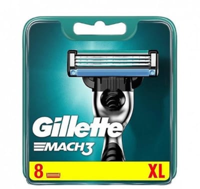 Gillette Mach3 Cartouches de Rechange pour Rasoir pour Hommes 1 Paq. - 8 pièces
