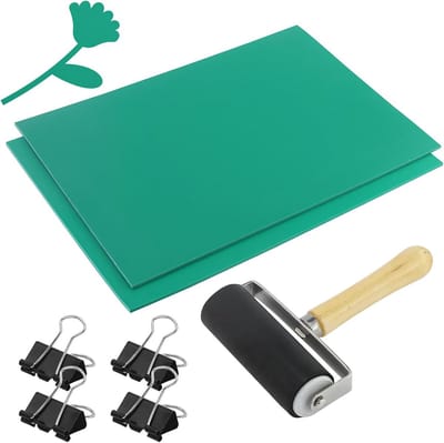 2x Zachte Linoleum Drukplaten A4 - Rubberen Blokken voor Linocut en Stempels Maken