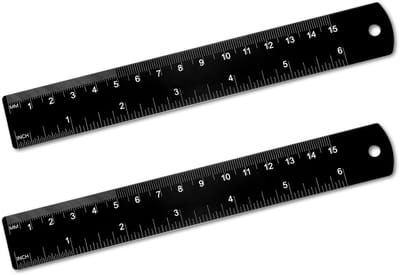 VT Goods - Metalen liniaal - 6 inch - Duurzaam en nauwkeurig - Aluminium legering - Metrische regelset - Geschikt voor studenten en professionals