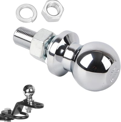 Vervangingsonderdeel voor koppelingsbal met diameter 1-7/8 inch, chroom, geschikt voor ATV, UTV en tuintractor, 2000 lbs draagkracht