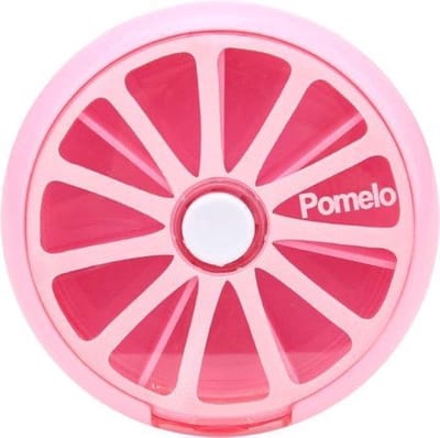 New Age Devi - Pillendoos - (7 dagen) - Extra Grote Compartimenten - Gemakkelijk te Openen - Perfect voor Onderweg - Roze - Pomelo
