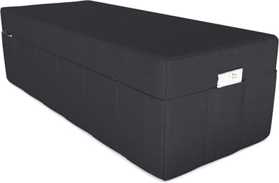 3-Delig Opvouwbaar Gastenmatras 160x195x15 cm Slaapmatras Campingmatras Zwart