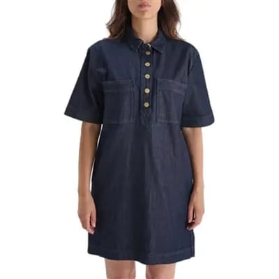Jurk Le Temps des Cerises Rechte denimjurk MERCURY