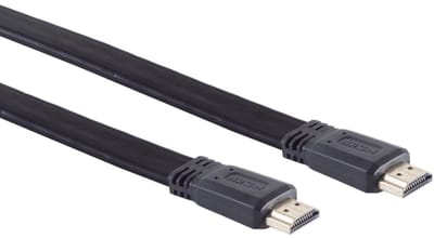 Platte HDMI kabel - versie 1.4 (4K 30Hz) / zwart - 10 meter