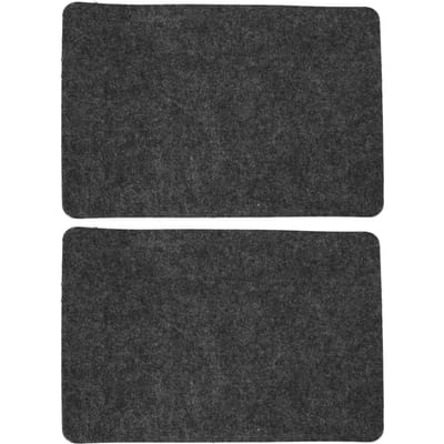 2 Stuks Hittebestendige Mat Wasbaar Vrij Knipbaar Hitte-isolatiepad Op Keukenblad voor Airfryer black