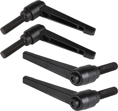 Verstelbare metalen klemgrepen 4 stuks M12 x 40 mm met buitendraad