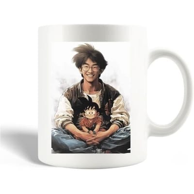 Mug - MANIACASE - Akira Toriyama - Goku - Céramique - Enfant - Compatible lave-vaisselle blanc