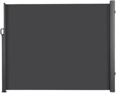 Zijluifel - Windscherm - Tuinschem - Zonnescherm - Intrekbaar - Voor Tuin, Buitenzwembad, Patio & Terras - Zwart - 3x1.8m
