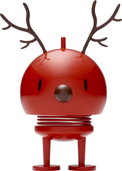 Hoptimist Rendier Bumble Beeld - M - Rood - Kerstdecoratie en Kerstversiering voor Woonkamer of Kantoor - Leuke Kerst Cadeau Idee voor Familie, Vrienden of als Kleine Verrassing