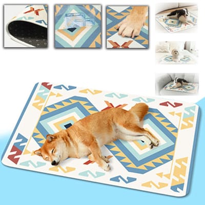 VHV - Koelmat hond - Koelmat kat - Zelfkoelende mat - Hondenmat - Zelfkoelend - Ademend - Voor de zomer - Binnen en buiten - 45*60cm - Kleurrijk