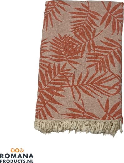 Romana Products Bali Hamamdoek - Baddoek - Strandlaken - Saunalaken 100cm x 180cm - Oranje
