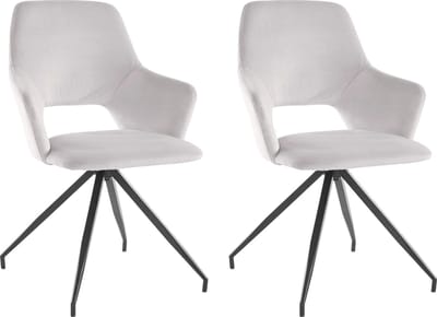 Tracy-Fauteuil - 2 Pack - Grijs Velours
