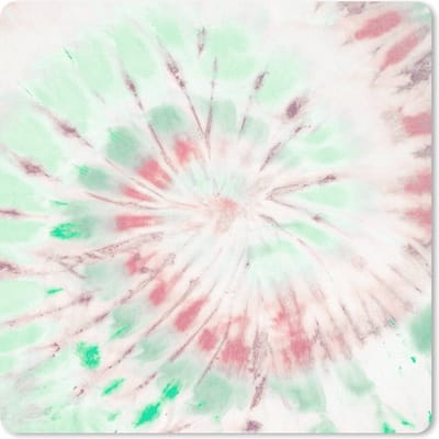 Muismat 20x20 cm - Mousepad Tie dye - Hippie - Groen - Muismatten