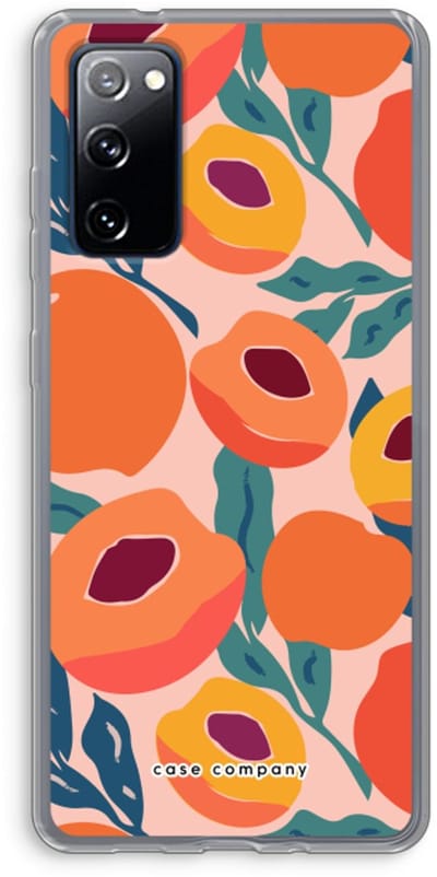 Case Company® - Hoesje geschikt voor Samsung Galaxy S20 FE / S20 FE 5G hoesje - Perzik - Soft Cover Telefoonhoesje - Bescherming aan alle Kanten en Schermrand