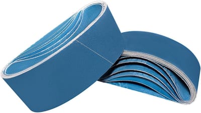 Zirconium en bruin corundum schuurbanden 75mm x 457mm voor metaalbewerking, 12 stuks met verschillende korrelgroottes 60/80/100/120/240/320