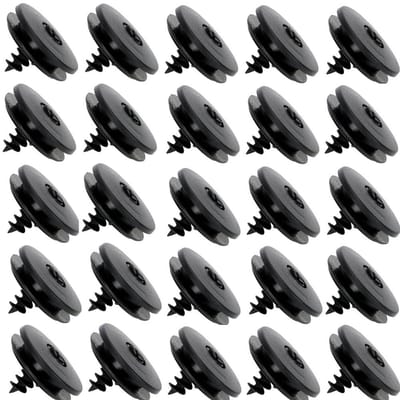 Dailygoods - Dailygoody - autotapijten - bevestigingsclips - voorkomt glijden - universeel - 25 stuks - sterke grip - geschikt voor auto - zwart