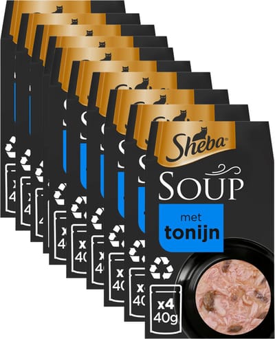Sheba Kattenvoer - Soep Natvoer - Tonijn - 40x40g