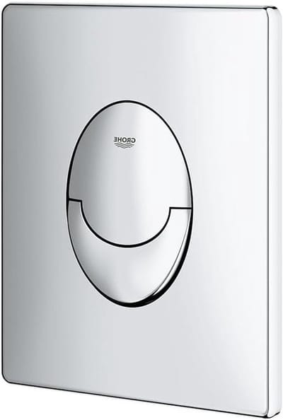 Bedieningsplaat - Spoelknop - Toilet Onderhoud - Waterbesparend - 10mm Diep - Chroom