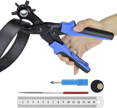 Gatenpons voor leer - Belt Hole Puncher for Leather - Heavy Duty Hole Punch - Leather Punch Tool - Belt Hole Punching Tool for Crafts - Watch Band - Fabric - Straps - Shoe - Home DIY