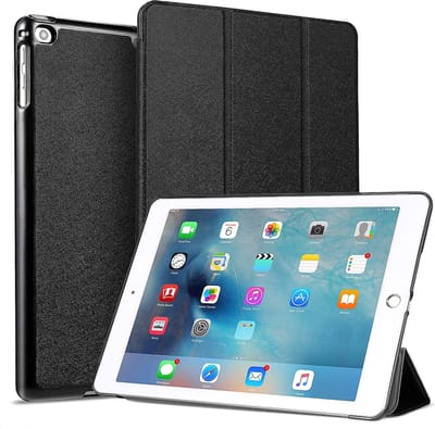 iPad Hoes 2017 - iPad 2018 Hoes Zwart - iPad 9 7 inch hoes - iPad Hoes 2018 - iPad 2017 hoes - ipad hoes 6e generatie - iPad 2017 hoesje smart cover Trifold - Ntech