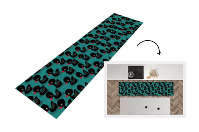 Keukenloper - Loper keuken - Eend - Baby - Patronen - 200x50 cm - Keukenloper vinyl