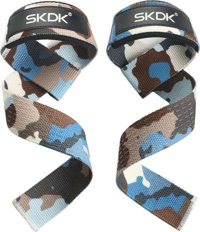 Nivard Wrist Wraps - Lifting Straps - Crossfit Grips - Polsband - Krachttraining - Fitness - Deadlift - Sport - Camo Blauw