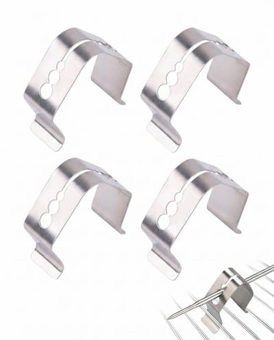 Dailygoods- Clip-thermometer roestvrij staal - Vleessondes - Grill/oven - Universele houder - Nauwkeurige meting - Duurzaam ontwerp - Vleesthermometer