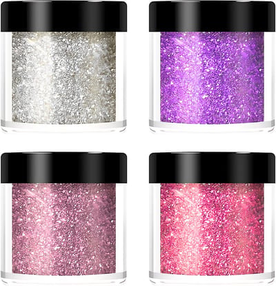 Guardian Beauty Nagel Glitters - 4 stuks - Fijn Poeder - Holografische Glitter - Voor DIY Knutselwerkjes
