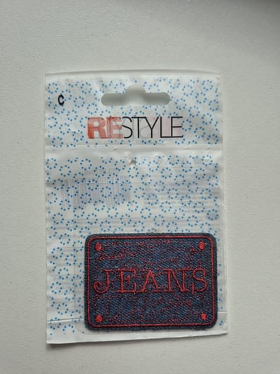 Restyle strijkapplicatie 'jeans' 1x