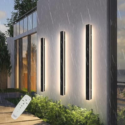 Dimbare Lange Buiten Wandlamp LED met Afstandsbediening - Waterdicht en Minimalistisch Ontwerp voor Veranda