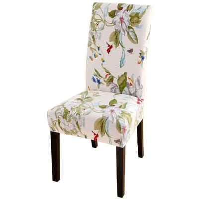 Stoelhoes voor eetkamer, stretch spandex afneembaar wasbaar anti-stof stoelhoes bloemenstoel voor keuken thuisbekleding 1piece