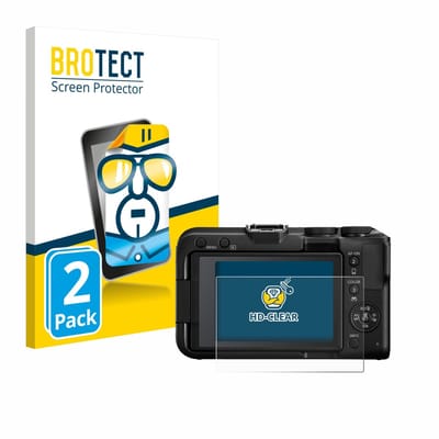 BROTECT - Screenprotector voor Canon EOS R50 V - Folie Beschermfolie transparant 2 Stuks