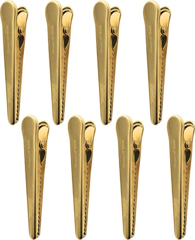House of Husk RVS Vershoudclips - Afsluitclips - Vershoud knijpers -Zaksluiter - Vershoudklemmen - 8 stuks - Goud