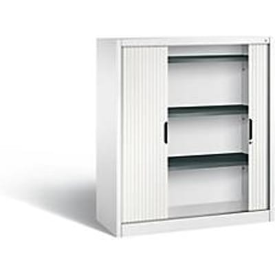 C + P Omnispace rolluikkast, 3 OH, afsluitbaar, B 1200 x D 420 x H 1345 mm, staal/kunststof, verkeerswit