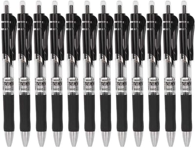 Kleurige Gelpennen met Terugtrekbare Punt 0.5mm - Comfortabele Grip voor Kantoor, School en Thuisgebruik - 12 Stuks