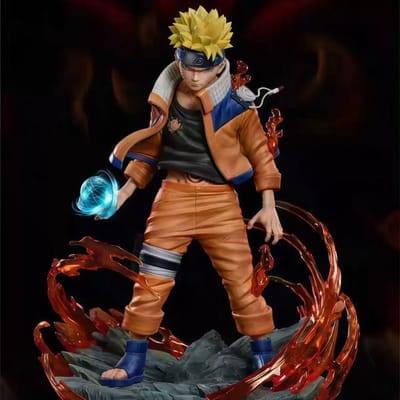 Naruto Figuur Uzumaki Naruto Actiefiguren Twee Hoofden Figurine PVC Poppen Beeld Set Bureau Decoratie Figuur Speelgoed Kinderen Cadeaus no box brown