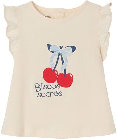 Vertbaudet T-shirt babymeisje met fantasiepatroon van biologisch katoen