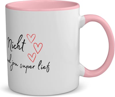 Akyol - nicht ik vind jou super lief koffiemok - theemok - roze - Nicht - de liefste nicht - verjaardag - cadeautje voor nicht - nicht artikelen - kado - geschenk - 350 ML inhoud