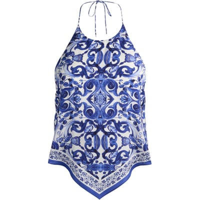 Alice + Olivia Top wit/blauw